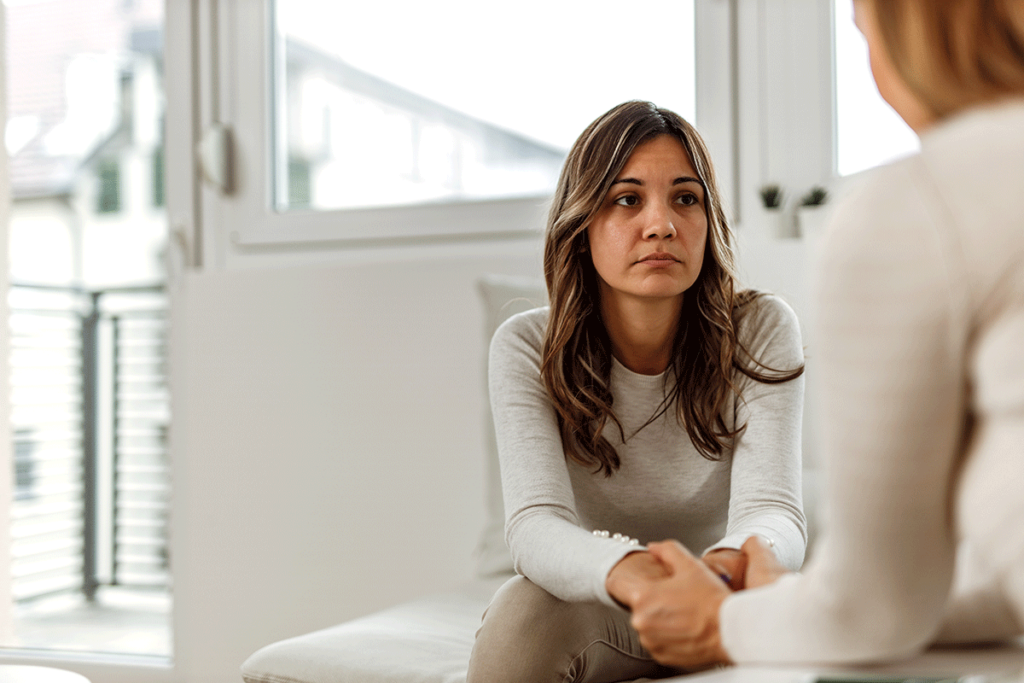 a client listens after asking a therapist what are the stages of dbt?